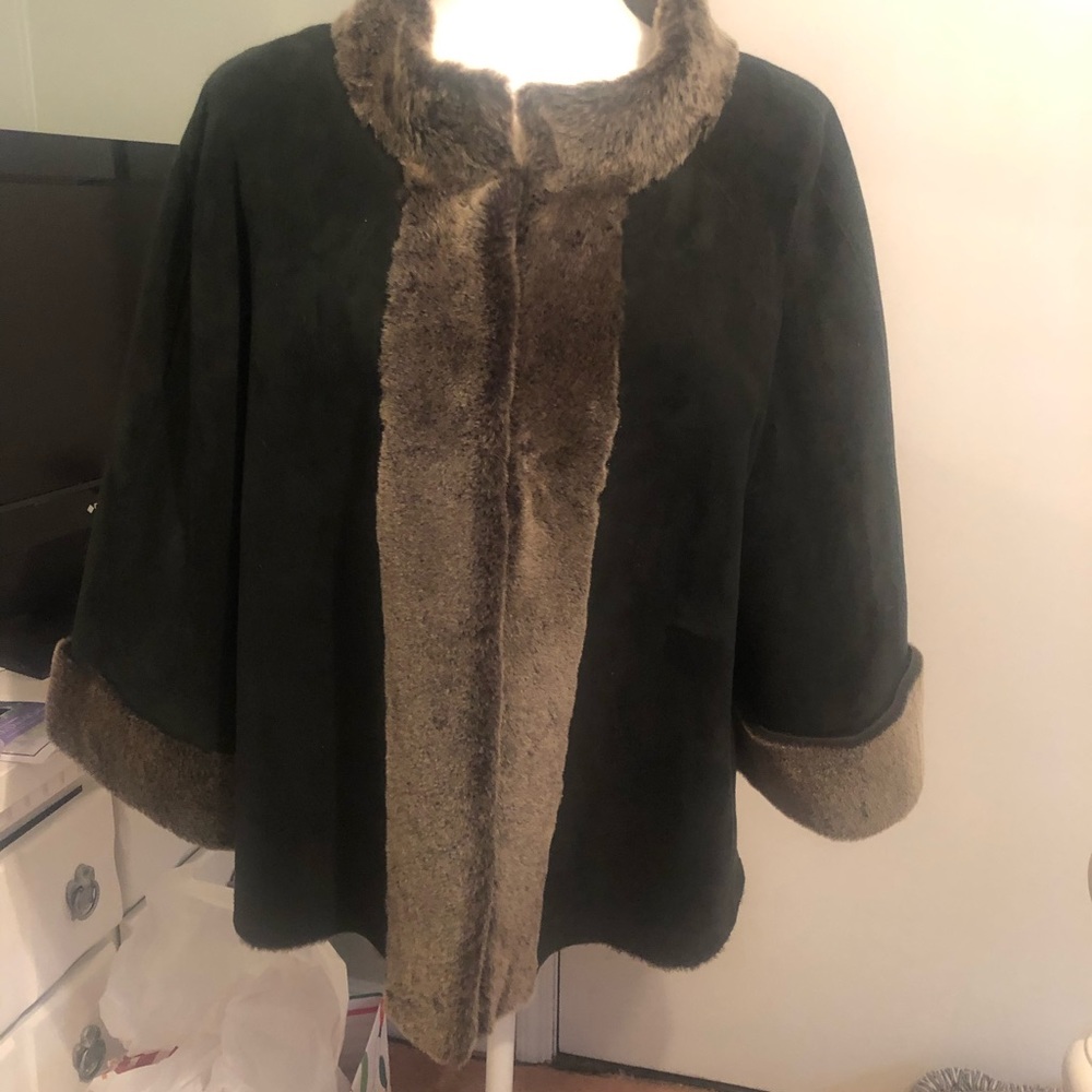 Lafayette 148 suede fur jacket